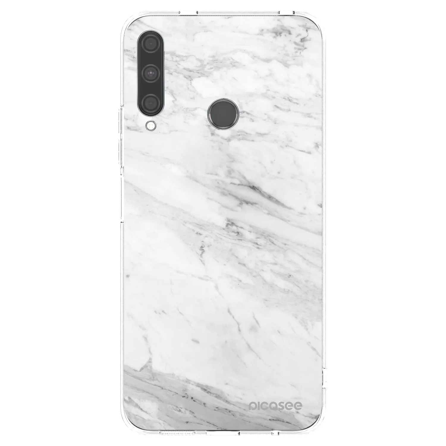 Picasee silikonový průhledný obal pro Huawei P40 Lite E - White marble