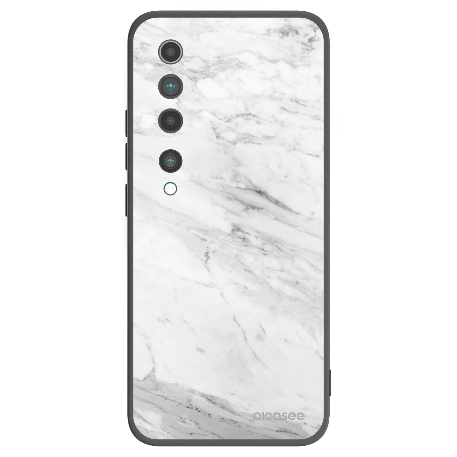 Picasee silikonový černý obal pro Xiaomi Mi 10 - White marble