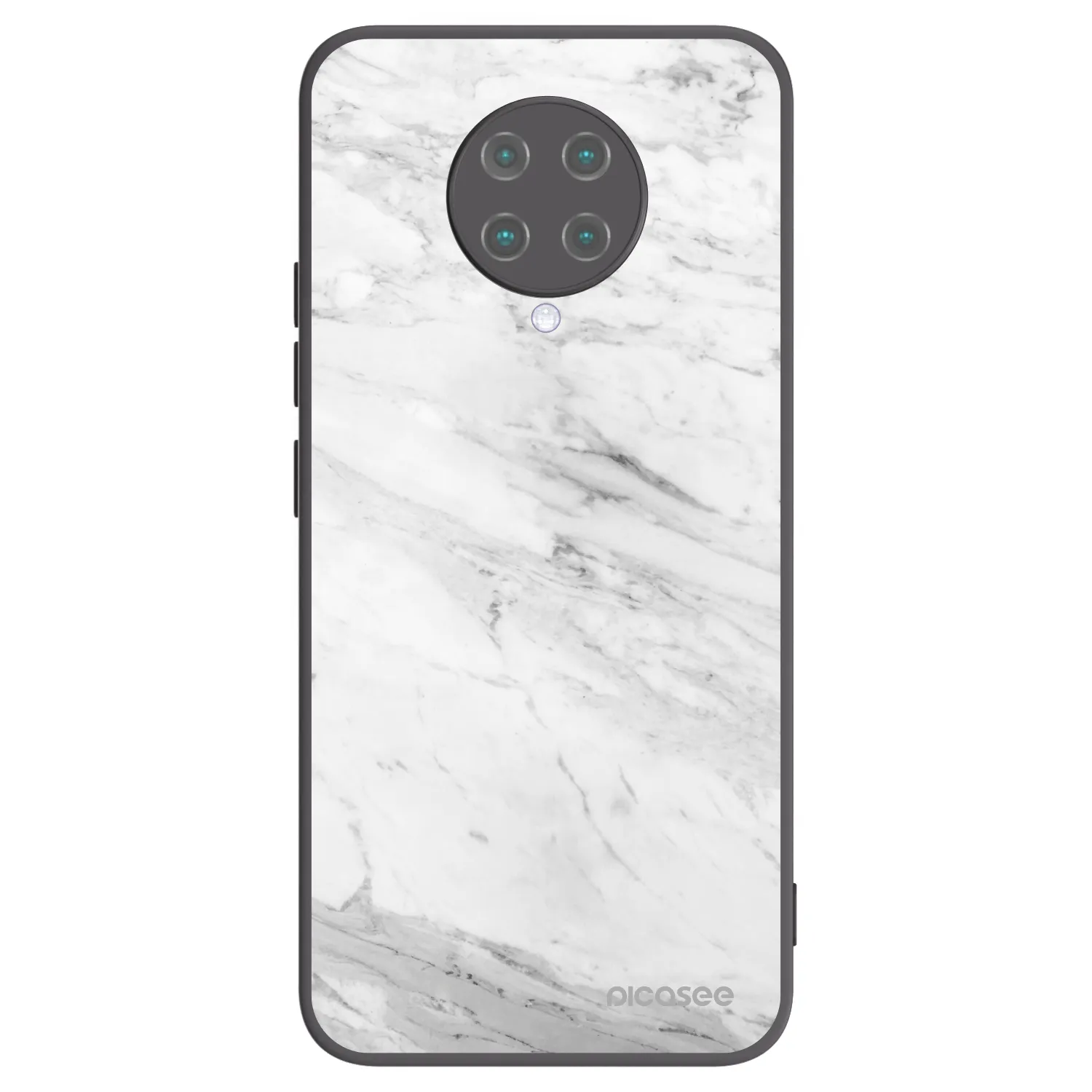 Picasee silikonový černý obal pro Xiaomi Poco F2 Pro - White marble