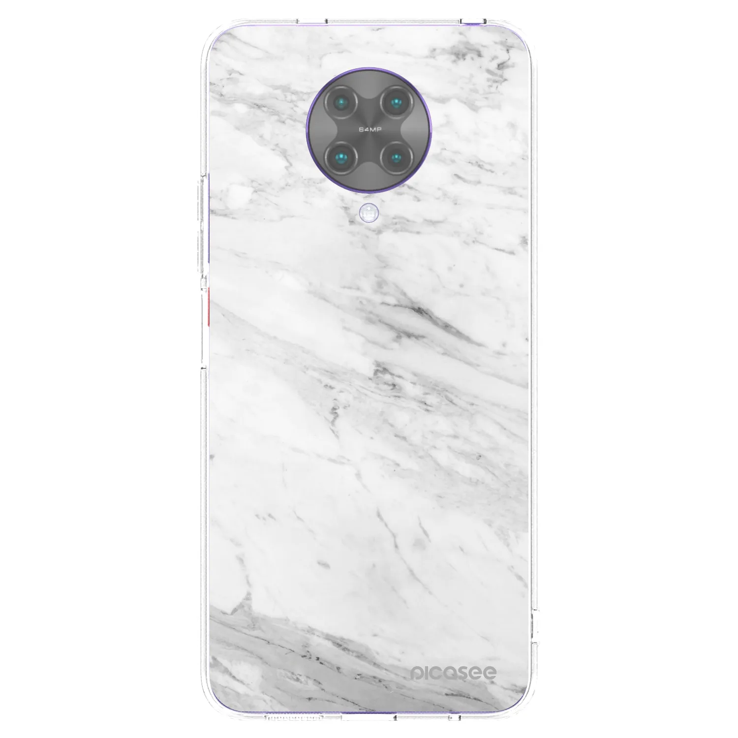 Picasee silikonový průhledný obal pro Xiaomi Poco F2 Pro - White marble