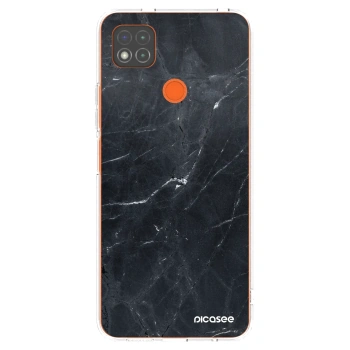 Picasee silikonový průhledný obal pro Xiaomi Redmi 9C - Black marble