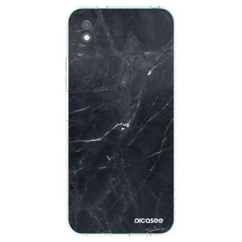 Picasee silikonový černý obal pro Xiaomi Redmi 9A - Black marble