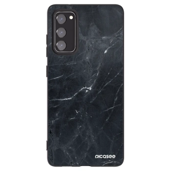 Picasee silikonový černý obal pro Samsung Galaxy S20 FE - Black marble