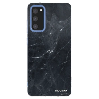 Picasee silikonový průhledný obal pro Samsung Galaxy S20 FE - Black marble
