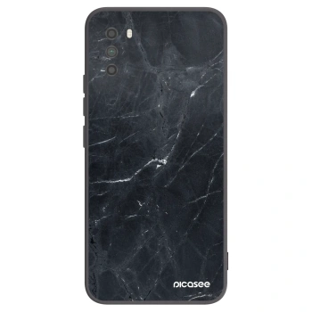 Picasee silikonový černý obal pro Xiaomi Poco M3 - Black marble