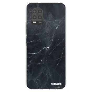 Picasee silikonový průhledný obal pro Xiaomi Mi 10 Lite - Black marble