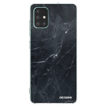 Picasee silikonový průhledný obal pro Samsung Galaxy M51 M515F - Black marble