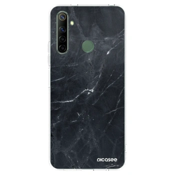 Picasee silikonový průhledný obal pro Realme 6i - Black marble