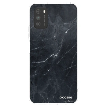 Picasee silikonový průhledný obal pro Xiaomi Poco M3 - Black marble