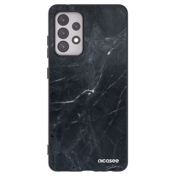 Picasee silikonový černý obal pro Samsung Galaxy A52 5G A525F - Black marble