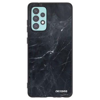 Picasee silikonový černý obal pro Samsung Galaxy A72 A725F - Black marble