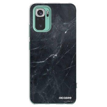 Picasee silikonový průhledný obal pro Xiaomi Redmi Note 10 Pro - Black marble