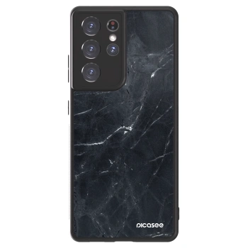 Picasee ULTIMATE CASE pro Samsung Galaxy S21 Ultra 5G G998B - Black marble