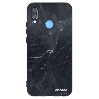 Picasee silikonový černý obal pro Huawei P20 Lite - Black marble
