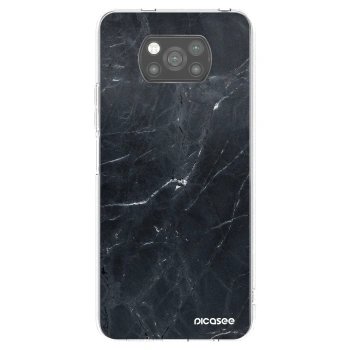 Picasee silikonový černý obal pro Xiaomi Poco X3 Pro - Black marble