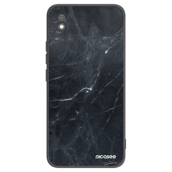 Picasee silikonový černý obal pro Xiaomi Redmi 9AT - Black marble