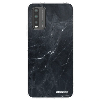 Picasee silikonový černý obal pro Xiaomi Redmi 9T - Black marble
