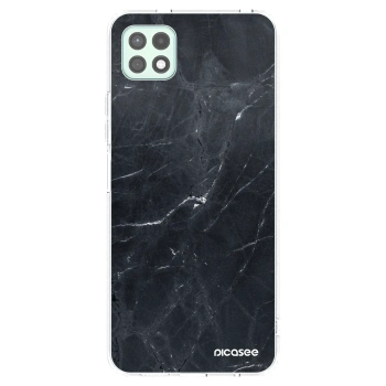 Picasee silikonový průhledný obal pro Samsung Galaxy A22 A226B 5G - Black marble
