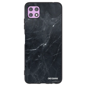 Picasee silikonový černý obal pro Samsung Galaxy A22 A226B 5G - Black marble