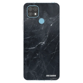 Picasee silikonový průhledný obal pro Realme C21 - Black marble