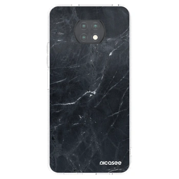 Picasee silikonový průhledný obal pro Xiaomi Redmi Note 9T - Black marble