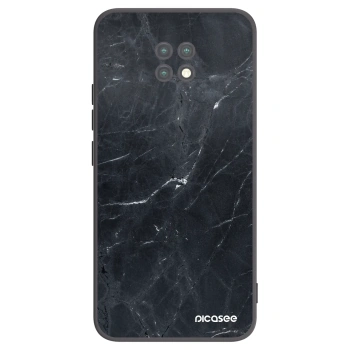 Picasee silikonový černý obal pro Xiaomi Redmi Note 9T - Black marble