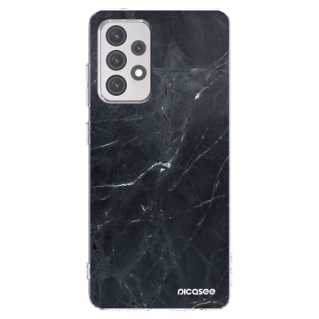 Picasee silikonový průhledný obal pro Samsung Galaxy A52s 5G A528B - Black marble