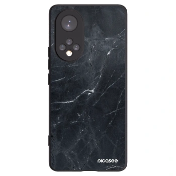 Picasee silikonový černý obal pro Honor 50 5G - Black marble
