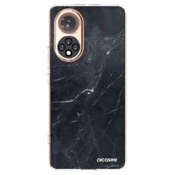 Picasee silikonový průhledný obal pro Honor 50 5G - Black marble