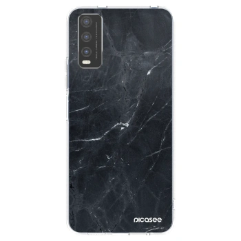 Picasee silikonový průhledný obal pro Vivo Y20s - Black marble