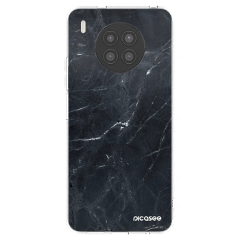 Picasee silikonový průhledný obal pro Huawei Nova 8i - Black marble