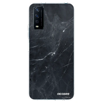 Picasee silikonový průhledný obal pro Vivo Y11s - Black marble