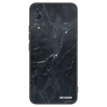 Picasee silikonový černý obal pro Vivo Y11s - Black marble