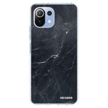 Picasee silikonový průhledný obal pro Xiaomi 11 Lite 5G NE - Black marble