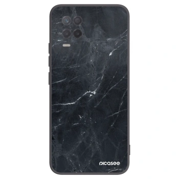 Picasee silikonový černý obal pro Realme 8 5G - Black marble