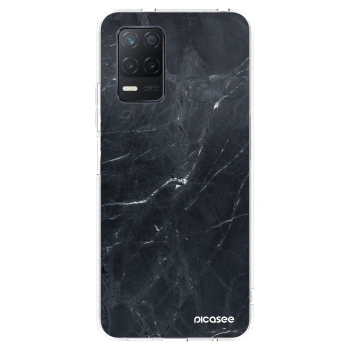 Picasee silikonový průhledný obal pro Realme 8 5G - Black marble