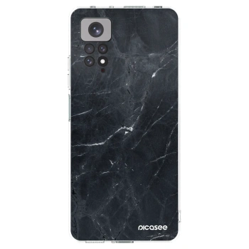 Picasee silikonový průhledný obal pro Xiaomi Redmi Note 11S 4G - Black marble