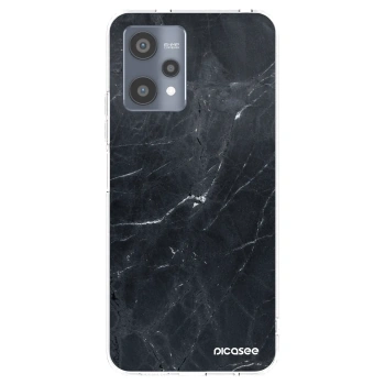Picasee silikonový průhledný obal pro Realme 9 Pro 5G - Black marble