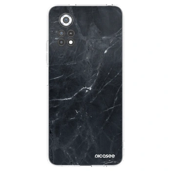 Picasee silikonový průhledný obal pro Xiaomi Poco X4 Pro 5G - Black marble