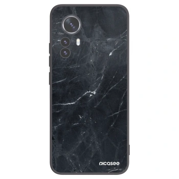 Picasee silikonový černý obal pro Xiaomi 12 Pro - Black marble