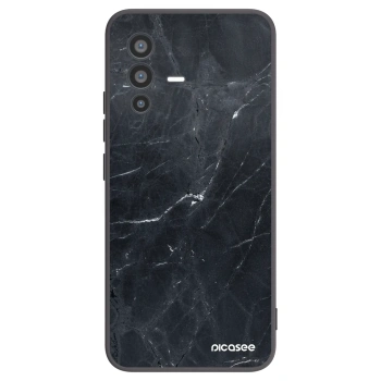 Picasee silikonový černý obal pro Vivo V23 5G - Black marble