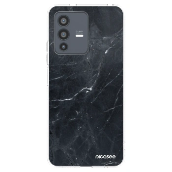 Picasee silikonový průhledný obal pro Vivo V23 5G - Black marble