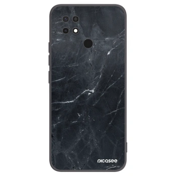 Picasee silikonový černý obal pro Xiaomi Redmi 10C - Black marble