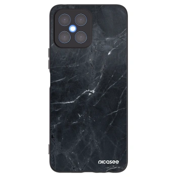 Picasee silikonový černý obal pro Honor X8 4G - Black marble