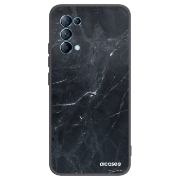 Picasee silikonový černý obal pro OPPO Reno 5 5G - Black marble