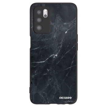 Picasee silikonový černý obal pro OPPO A16s - Black marble