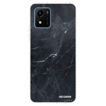 Picasee silikonový průhledný obal pro Vivo Y01 - Black marble