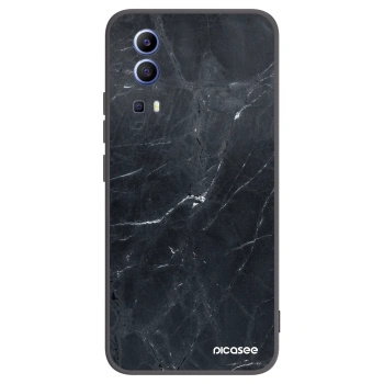 Picasee silikonový černý obal pro Vivo Y52 5G - Black marble