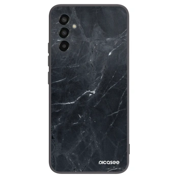 Picasee silikonový černý obal pro Samsung Galaxy M13 M135F - Black marble