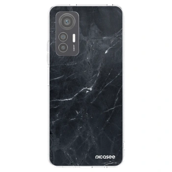 Picasee silikonový průhledný obal pro Xiaomi 12 Lite - Black marble